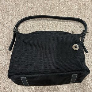 The Sak sturdy black knit bag.
